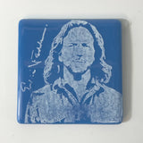 Eddie Vedder Fused Glass 4" Single Coaster