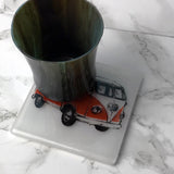 VW Van Fused Glass 4" Single Coaster