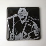 Muddy Waters Fused Glass 4" Single Coaster