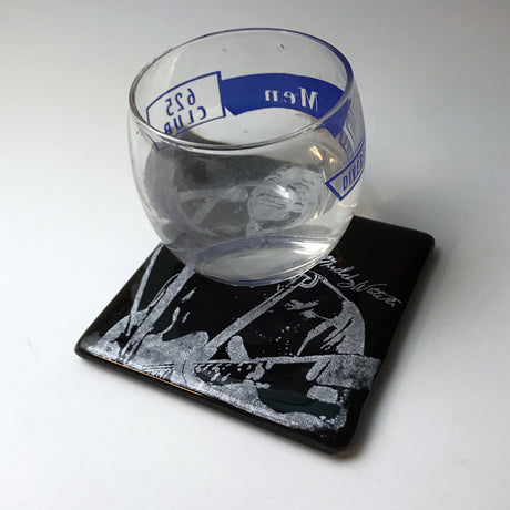 Muddy Waters Fused Glass 4" Single Coaster