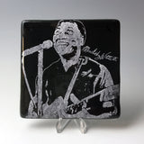 Muddy Waters Fused Glass 4" Single Coaster
