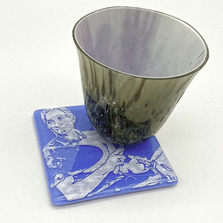 Charlie Watts Fused Glass 4" Single Coaster
