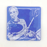 Charlie Watts Fused Glass 4" Single Coaster