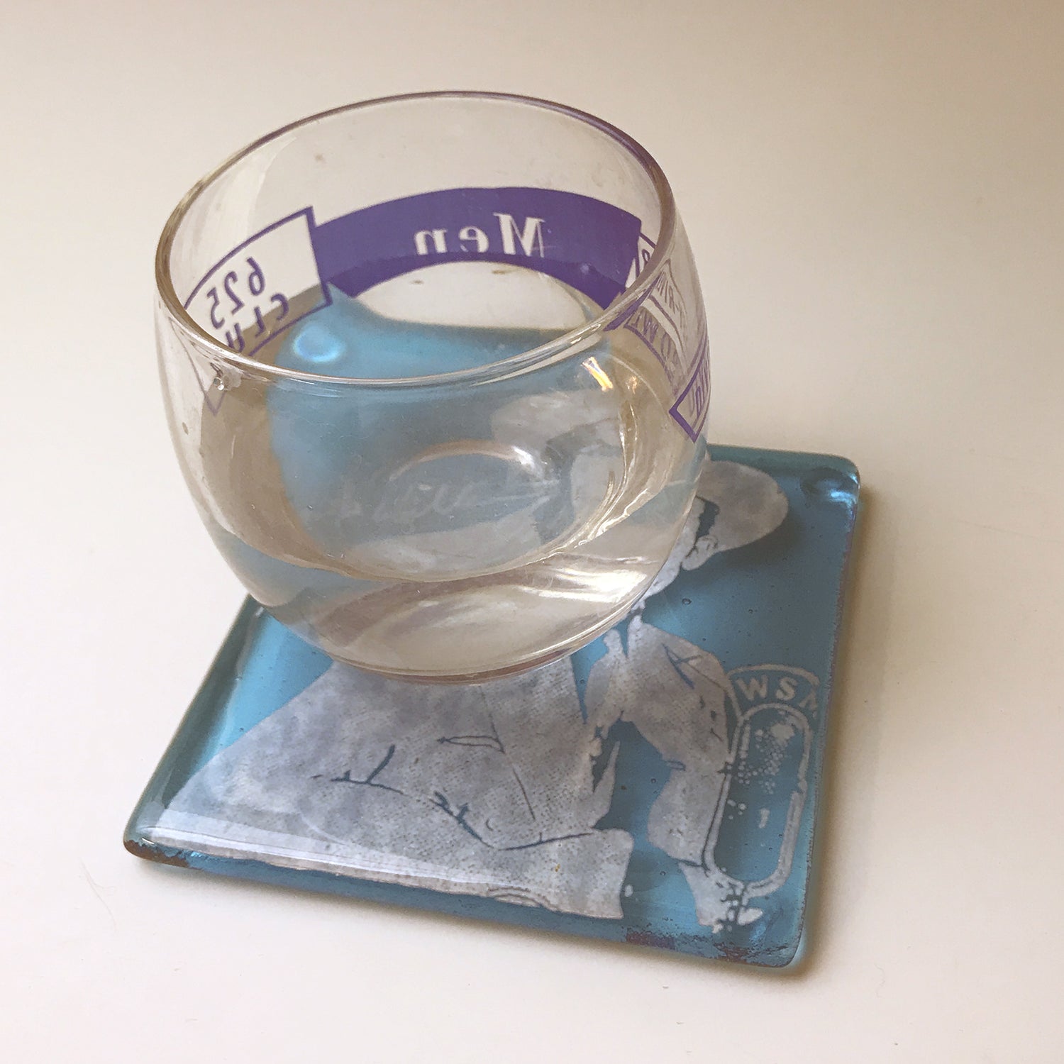 Hank Williams Fused Glass 4" Single Coaster