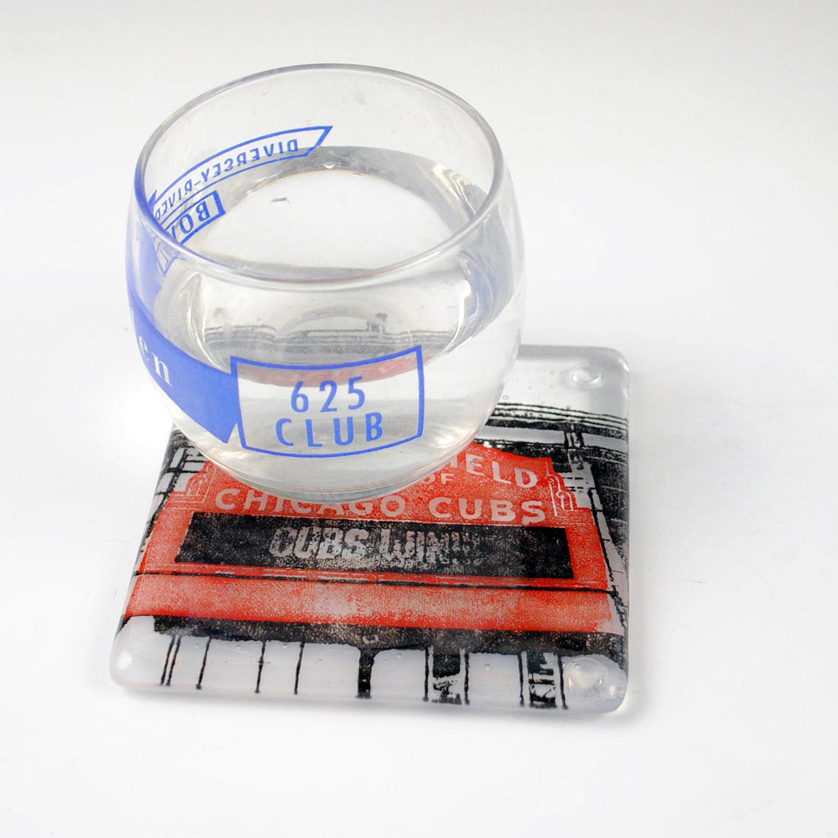 Chicago Wrigley Field Fused Glass 4" Single Coaster