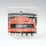 Chicago Wrigley Field Fused Glass 4" Single Coaster