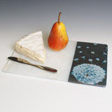 Dandelion 7x11" Fused Glass Cheese Plate