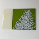 Fern Leaves 7x11" Fused Glass Cheese Plate