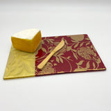 Pomegranate 7x11" Fused Glass Cheese Plate