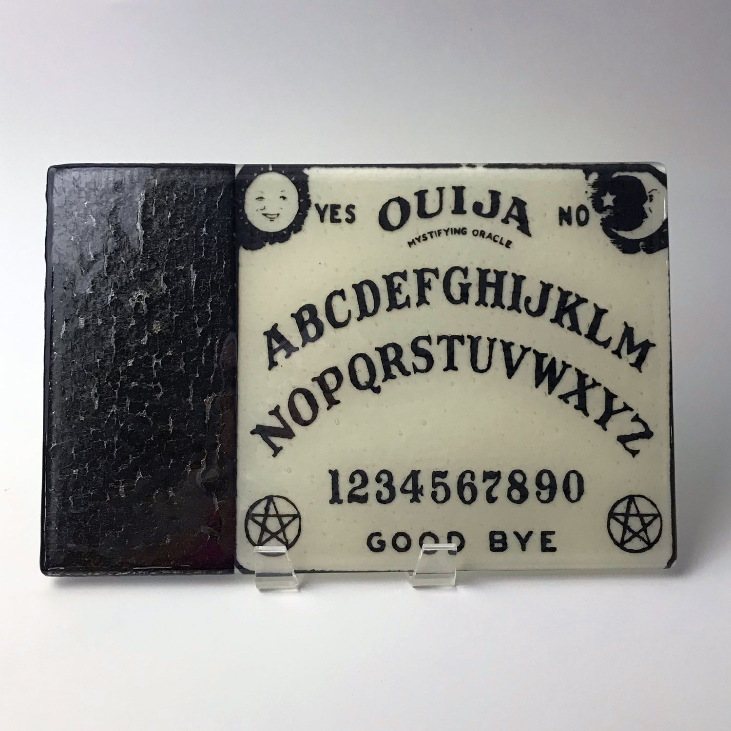 Witchy Ouija Board 7x11" Fused Glass Cheese Plate
