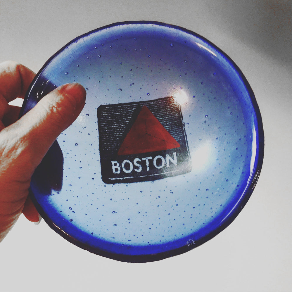 Boston Citgo  Fused Glass 5" Small Bowl - made to order