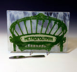 Custom  Fused Glass 11" Cheese Plate
