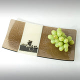 Vintage Camera 15" Long Fused Glass Serving Platter