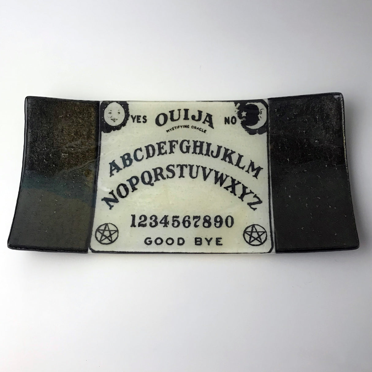 Witchy Ouija Board 15" Long Fused Glass Serving Platter