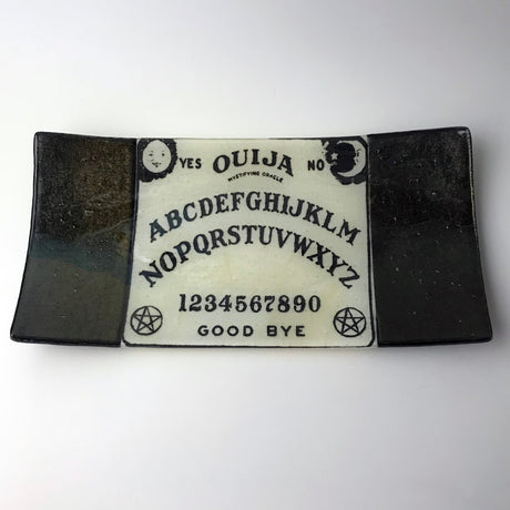 Witchy Ouija Board 15" Long Fused Glass Serving Platter