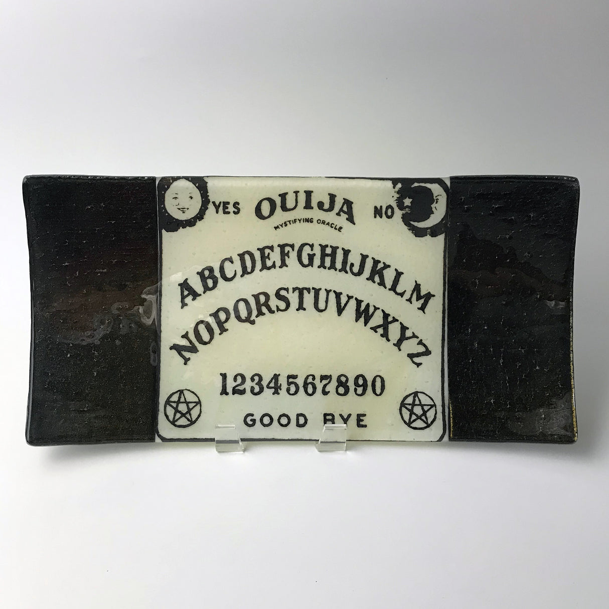 Witchy Ouija Board 15" Long Fused Glass Serving Platter
