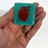 Corazon Fused Glass 1.75" Magnet