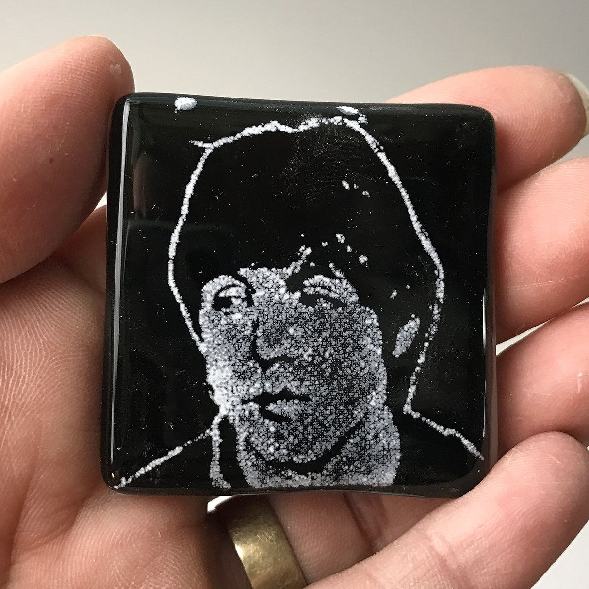 Paul McCartney Fused Glass 1.75" Magnet