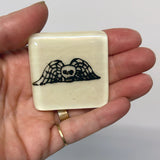 Memento Mori Fused Glass 1.75" Magnet