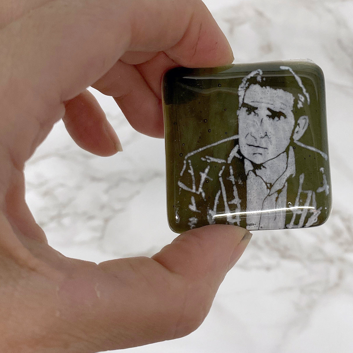 Schitt's Creek Actor Eugene Levy Fused Glass 1.75" Magnet