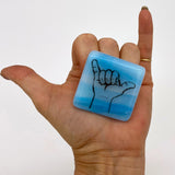 Shaka Fused Glass 1.75" Magnet