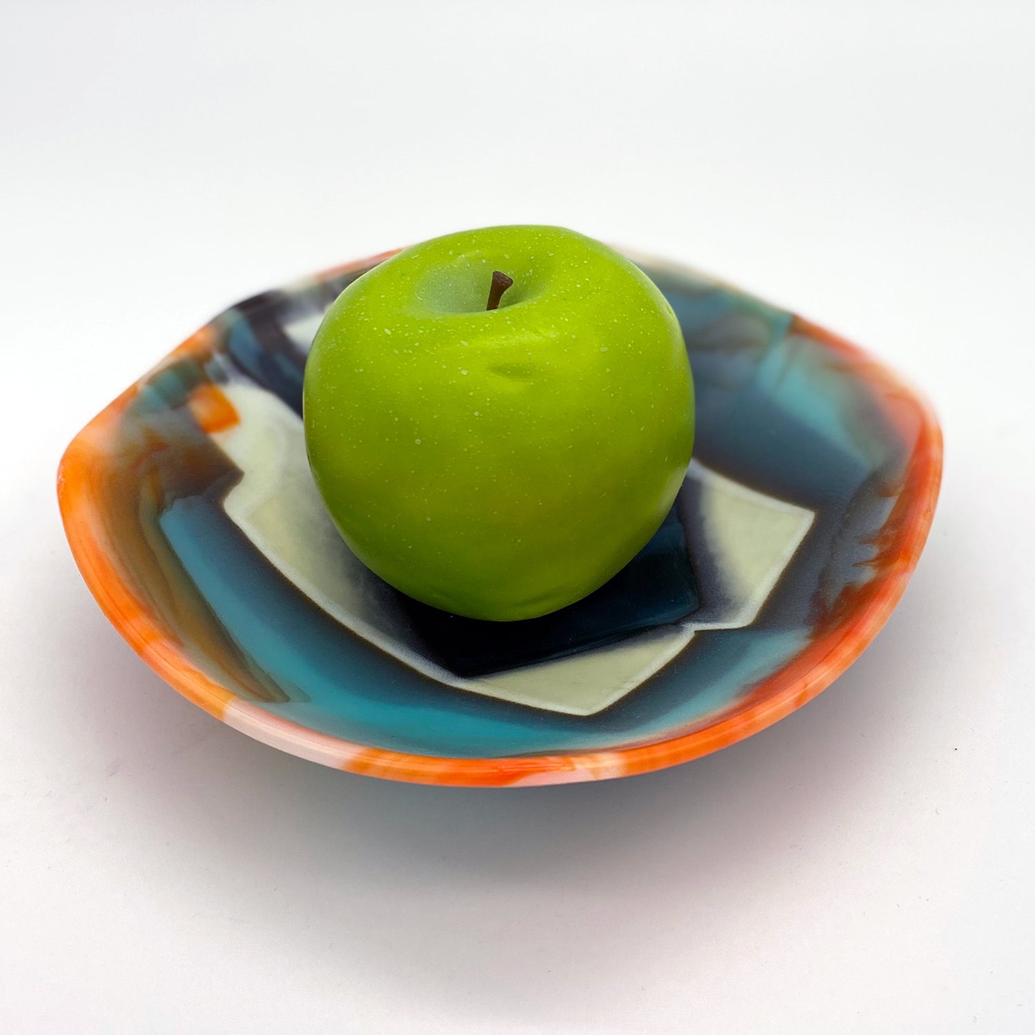Medium Bowl - One of a Kind, Orange-Ivory-Blue