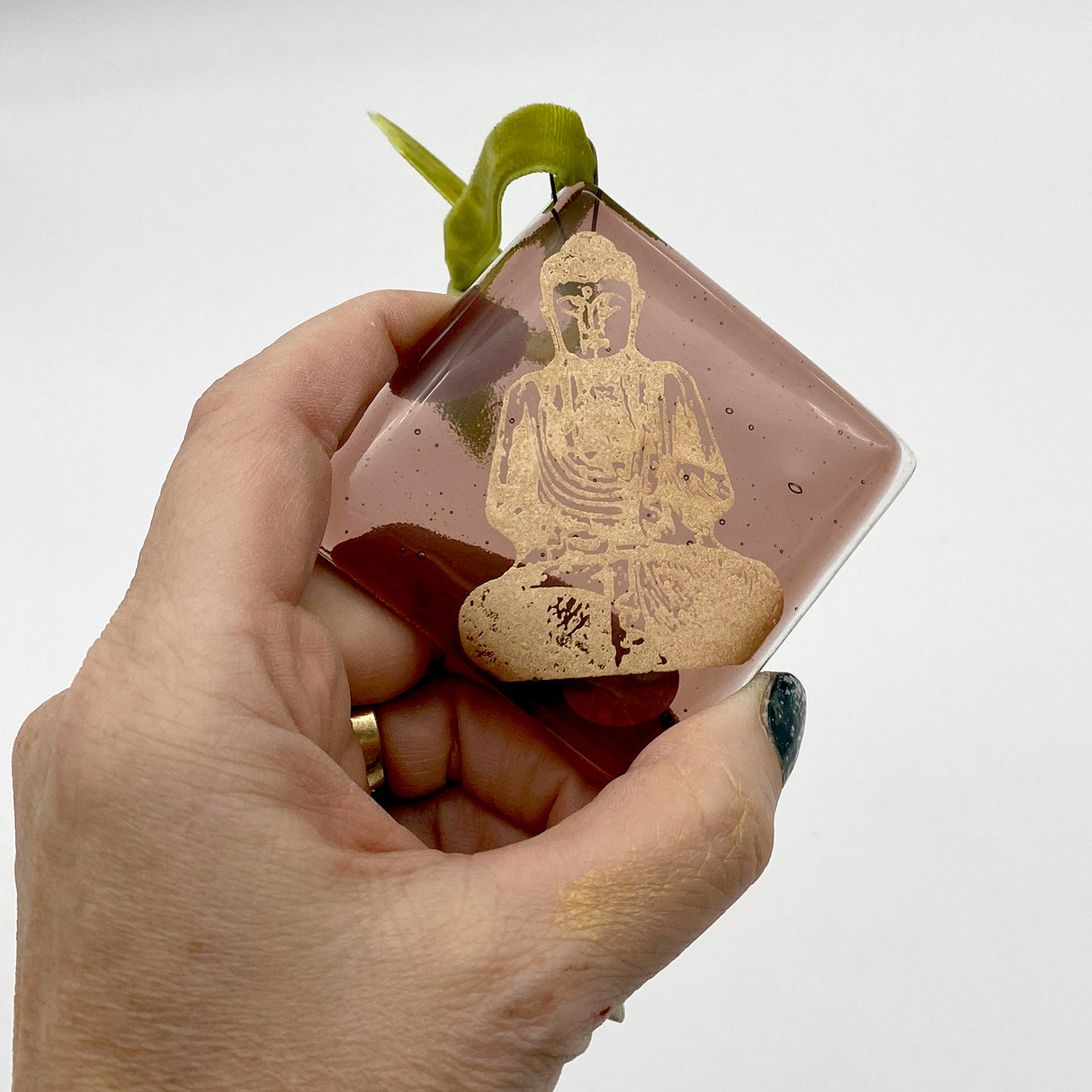 Buddha 2.25" Fused Glass Ornament