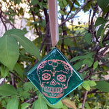 Calavera 2.25" Fused Glass Ornament