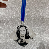 Kamala Harris 2.25" Fused Glass Ornament
