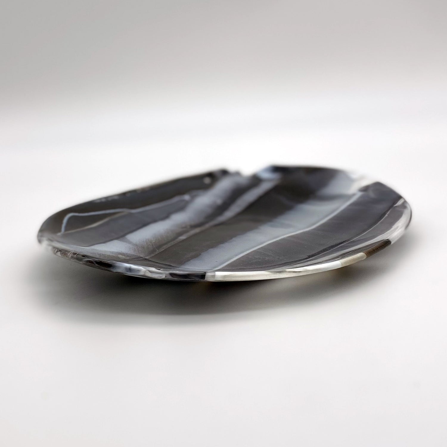 Serving Plate - One of a Kind, Black-White Stripe