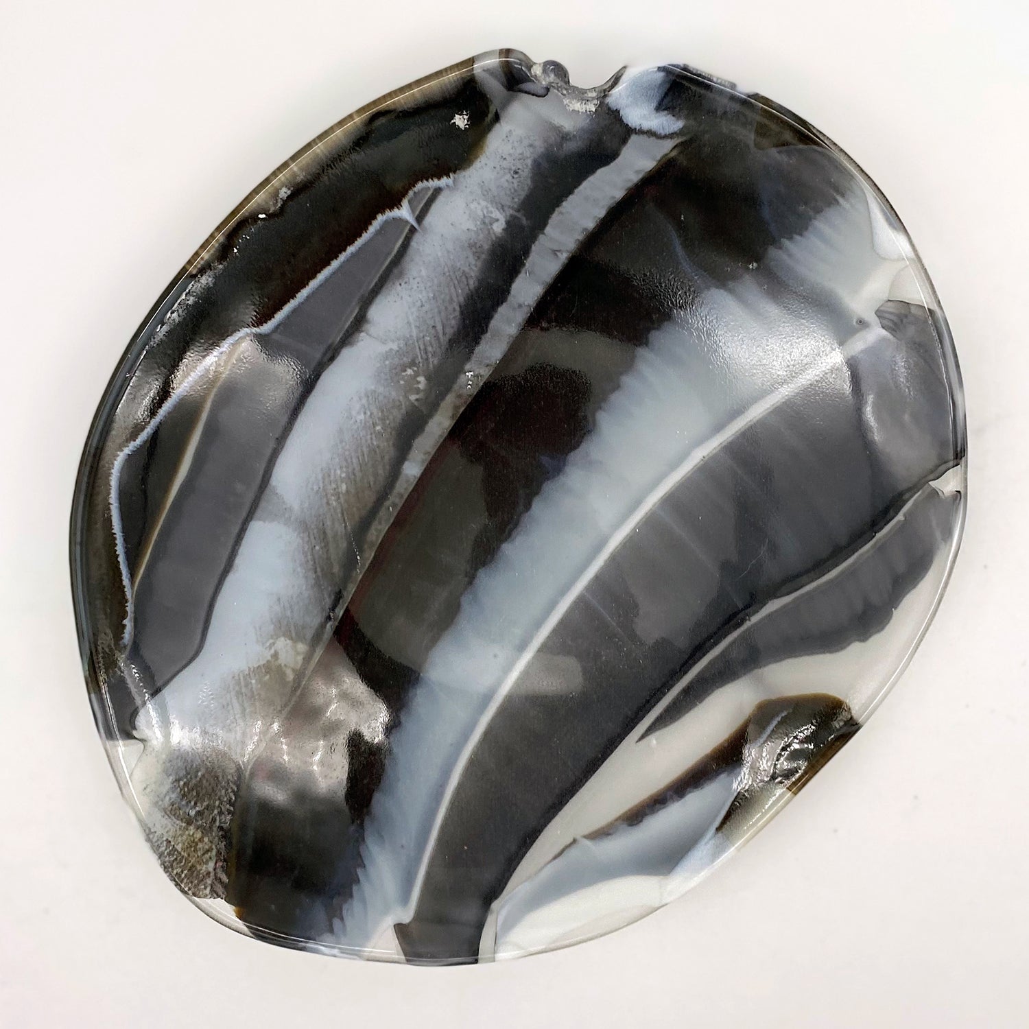 Serving Plate - One of a Kind, Black-White Stripe