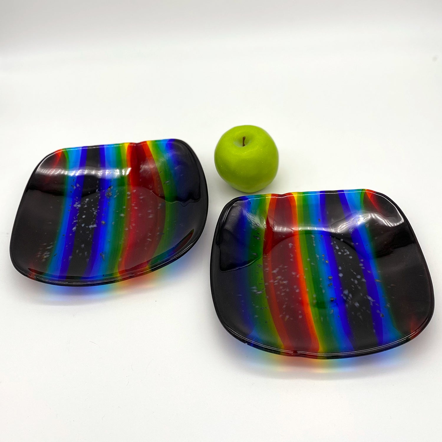 Serving Plates - One of a Kind, Deep Rainbow, 2 available