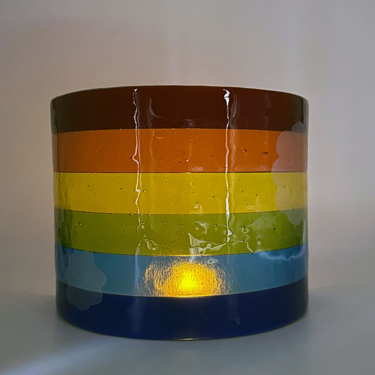 Clouds Rainbow Fused Glass Bridge - Large