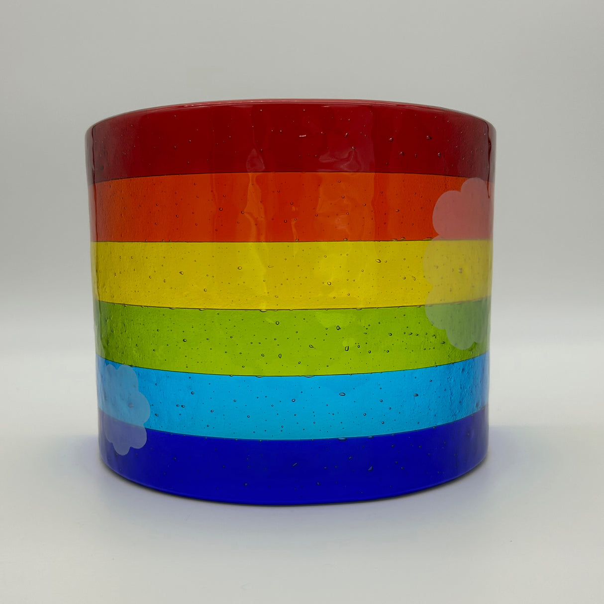 Clouds Rainbow Fused Glass Bridge - Large