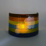 Clouds Rainbow Fused Glass Bridge - Medium