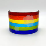 Clouds Rainbow Fused Glass Bridge - Medium