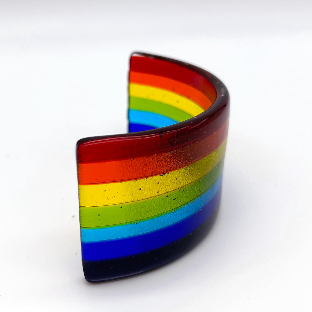 Clouds Rainbow Fused Glass Bridge - Mini