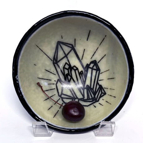 Crystals Fused Glass 5" Small Bowl