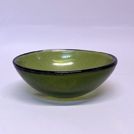 Gingko Leaves Fused Glass 5" Small Bowl
