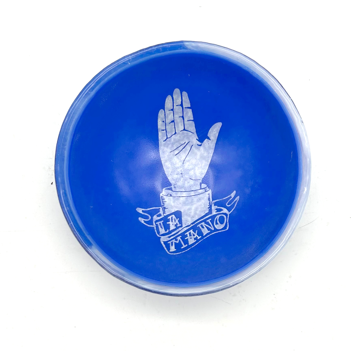 Mano Loteria Fused Glass 5" Small Bowl