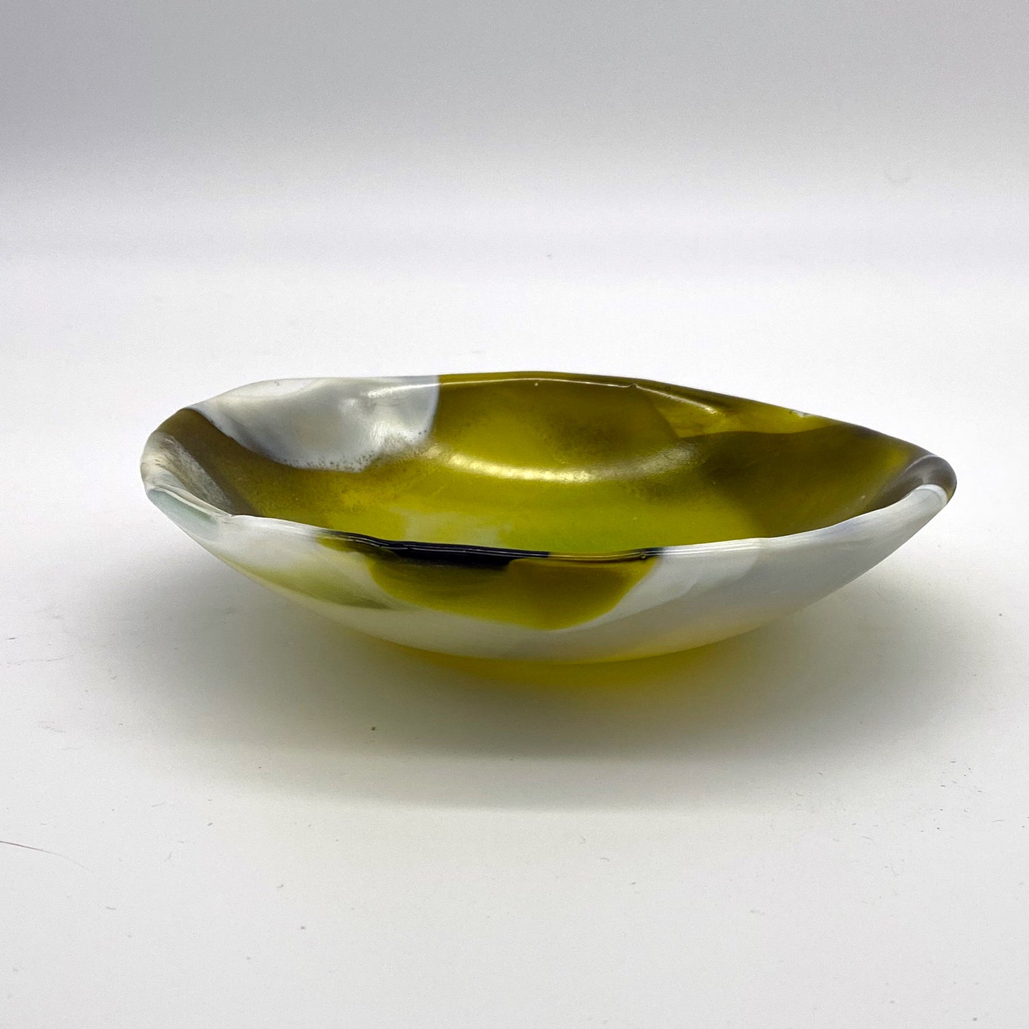 Little Bowl - One of a Kind, Chartreuse-Ivory