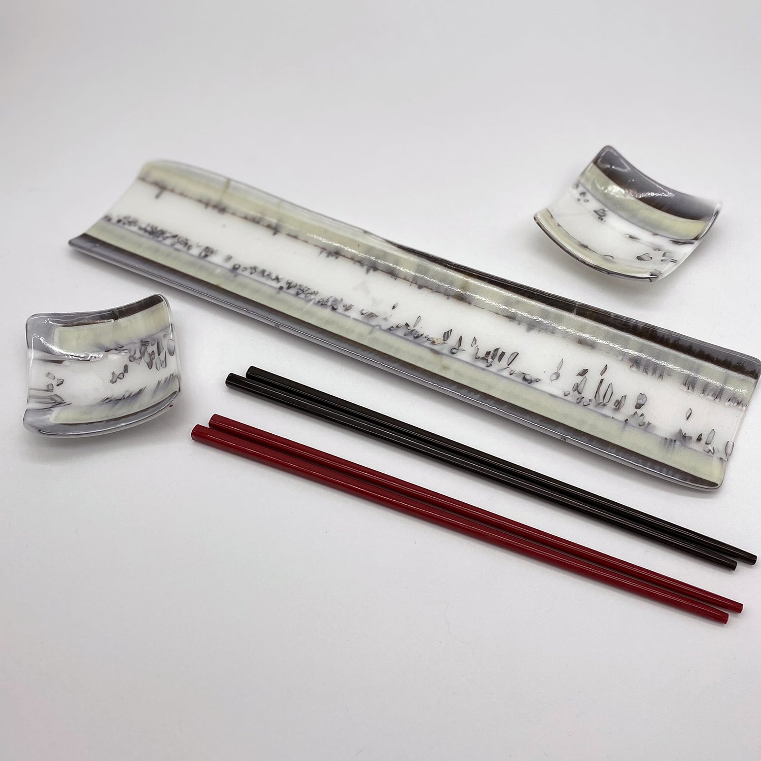 Sushi Platter - One of a Kind, White + Gray Reactive