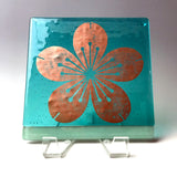Sakura Fused Glass 6" Trivet